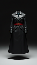 Trench coat de couro vegano estruturado